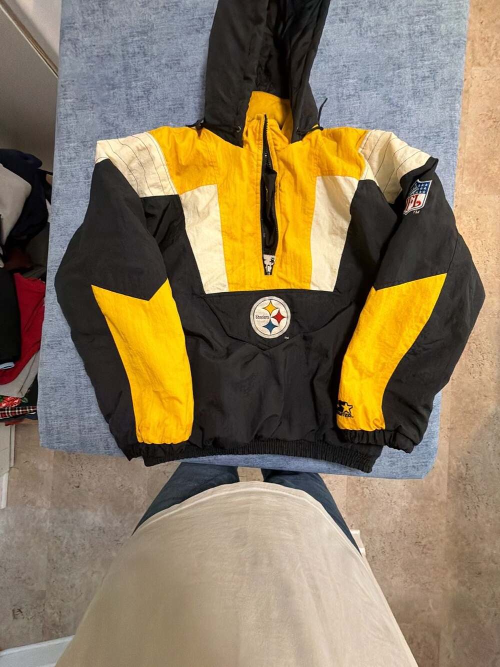 Starter Pittsburgh Steelers Pullover Jacket Vintage NFL 1/2 Zip